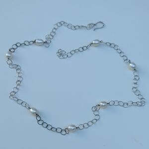 Vintage Sterling Silver and Pearl Necklace